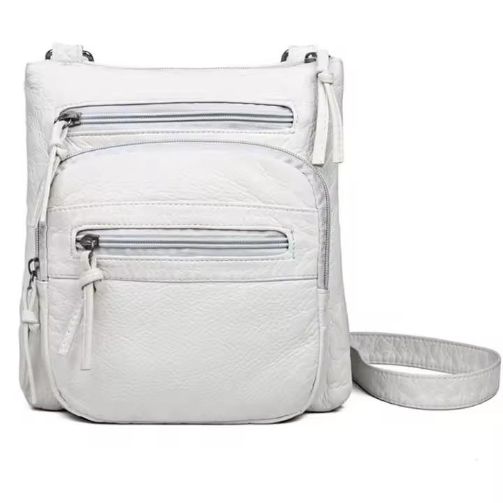 Soft Leather Multi Pockets Crossbody Bags for Women Vintage Shoulder Flap Bags Handbags and Purses Small Bag - 1