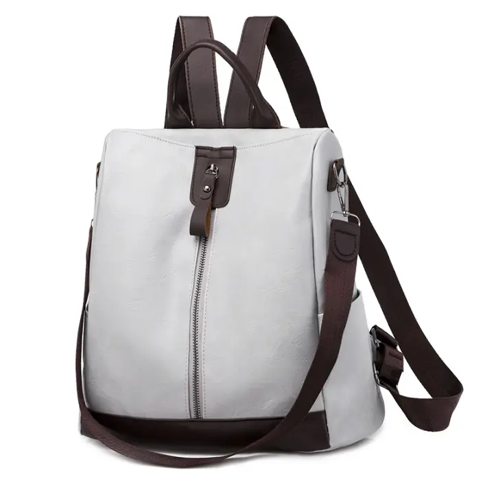 Mochila de Cuero pu antirobo para Mujer, bolso de mano, Bolsa de viaje informal - 1