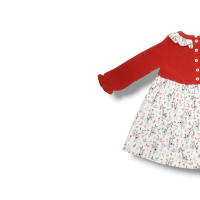 Juliana Baby Clothes Vestido Cuerpo Punto Tela Niña Vistiendo Bebes J6150 CALDERA ropa niños Winter ROYALE CORDONETS - details 2