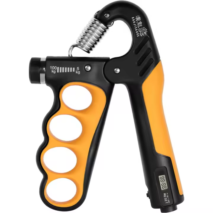 Entrenador de fuerza de agarre, Resistencia ajustable de 11 a 220 Libras, ejercitador de antebrazo, Técnico de agarre de Cinco dedos with Contador digital, Fortaleza de agarre manual. - 1