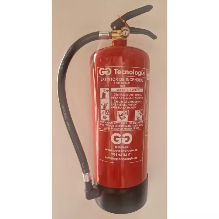 Extintor ABC 6 Kg Homologado Eficacia 27A 183B C con soporte pared y verificado año 2025 - 1