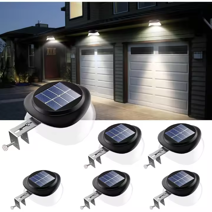 Solar Lights Outdoor, 9 Solar LED Gutter Lights IP55 Fence Light - 1