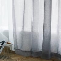 Double string of light-transmitting white gauze curtains gauze curtains drape semi-light-blocking balcony thin window gauze floating window Nordic transparent - details 6