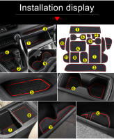 Alfombrilla Antideslizante Para Interior De Coche Puerta Ranura Vaso Accesorios Para Toyota RAV4 XA50 2019-2023 Silica Gel - details 6
