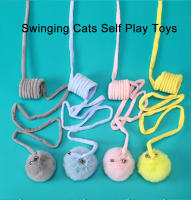 Juguete Interactivo Para Gatos Simulación De Ratón Con Cuerda Y Plumas Juego Divertido Para Gatitos Tren De Puerta Colgante Suministros Para Mascotas Material De Lana Y Plumas - details 8