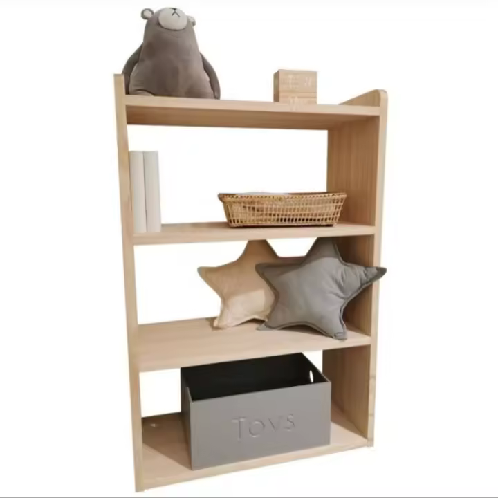 TWR Only Wood - Estantería Montessori de Madera Natural de 4 Alturas - 1