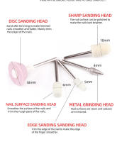 Cabeza De Pulido De Acero Tungsteno Para Quitar Cutículas Y Pretratamiento De Uñas Conjunto De Brocas Para Taladro - details 12