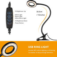 Lámpara De Escritorio LED Flexible 360° Con 48 LEDs Luz De Trabajo Ajustable Para Leer Y Escritura En La Habitación Luz De Cama USB Protección Ocular - details 4