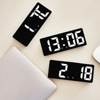 Reloj De Alarma Digital Con Control De Voz Temperatura Modo Nocturno Anti-Disturbios LED Reloj De Mesa Para El Hogar - details 3