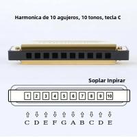 Harmonica Profesional Para Principiantes Con 10 Agujeros Y 20 Tonos En Color C Con Estuche Ideal Para Amantes De La Música Regalo De Navidad - details 5