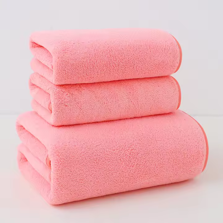 Juego de Toallas de baño, Toalla de Terciopelo, Coral, absorbente, para Deportes, Yoga, SPA, Fitness - 1