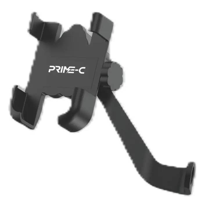 Soporte de Teléfono para Moto PRIME-C, Montaje Ajustable para Motocicleta, Rotación 360°, Fijación Fácil con Una Mano, Compatible con iPhone y Android, Negro - 1