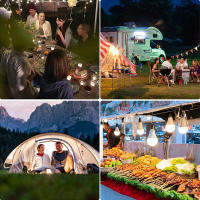 Lámpara Portátil LED De 80W Recargable USB Para Camping Y Emergencias Con Gancho Y Luz Nocturna Para Tiendas Y Uso Exterior Pack De 10 - details 10