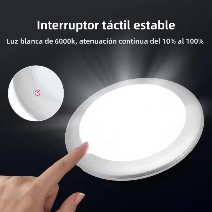 Luz De Techo LED Para RV Con Interruptor Táctil Dimmer Integrado 8W Luz De Punto Para Barco Camper Remolque Marítimo Yate Interior - 1