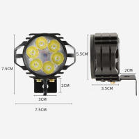 Luz Frontal De Bicicleta Eléctrica 36/48V Con Bocina 4pines 3pines Impermeable LED Para E-bike Accesorio De Bicicleta - details 3