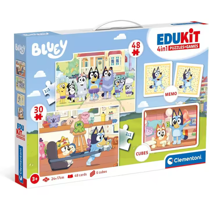 EDUKIT 4 EN 1 BLUEY   (47018320) juego 4 en 1 bluey Clementoni - 1