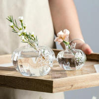 Vaso De Vidrio Pera Granada Para Decoración Del Hogar Y Flores Vaso Creativo Nórdico Para Frutas Y Flores Sin Marca Proveniente De China Continental - details 3