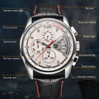 Reloj De Cuarzo Para Hombre PAGANI DESIGN PD-3306 Marca De Lujo Deportiva Militar Con Correa De Cuero Cronógrafo Resistente Al Choque Y Luz - details 1