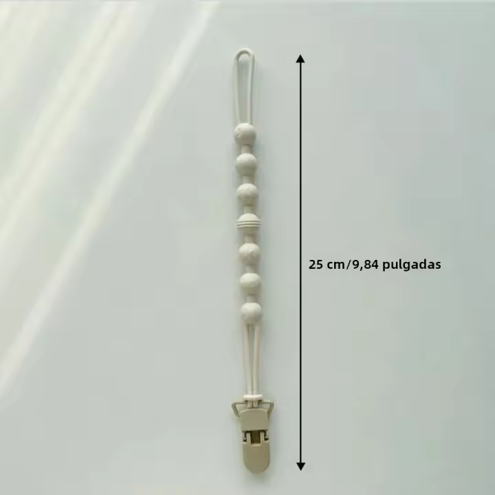 Cadena de Chupete para bebé con clip de seguridad integrado juguete de Mordidor de silicona regalo para bebé accesorio de lactancia - 1