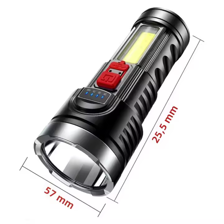 Linterna Portátil Recargable LED Potente IPX4 Impermeable 4 Modos 500LM Iluminación Exterior Para Senderismo Escalada Emergencia - 1
