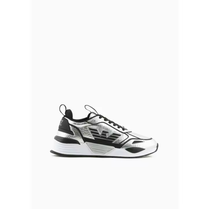 Zapatillas Emporio Armani EA7 X8X160 XK365 S989 silver python/black - 1
