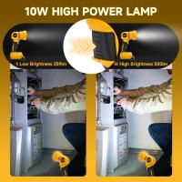 Luz De Trabajo LED Sin Cable Para Batería Dewalt 20V 10W 500LM 2 Modos De Iluminación Portátil Para Exteriores Iluminación En Gran Escala (No Incluye Batería) - details 2