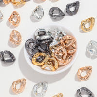 30pcs Cuentas De Cadena Geométricas Doradas 17x22MM Para Creación De Joyas Collares Pulseras Y Gafas Accesorios DIY - details 1