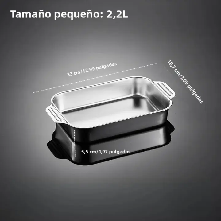 Horno Profundo Placa De Acero Inoxidable Asador Antideslizante Herramientas De Hornear Accesorios De Cocina - 1