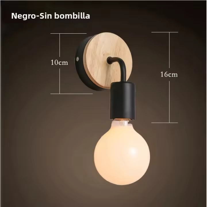 Lámpara De Pared Vintage Con Cordón De Henequén Retro Sconce Nórdico Moderno Para Decoración De Hogar Luz De Dormitorio Y Sala De Estar - 1