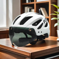 PJT Casco De Bicicleta LED Recargable Con Visera Gafas De Sol Para Hombres Helmets De Ciclismo MTB Y Carretera Con Protección Solar - details 11