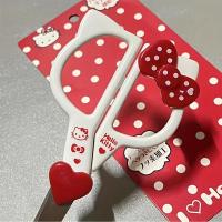 Tijeras Hello Kitty 1pc Para Manualidades Y Oficina Suministros Escolares Regalo Adorable De Sanrio Para Jóvenes Y Adultos - details 1