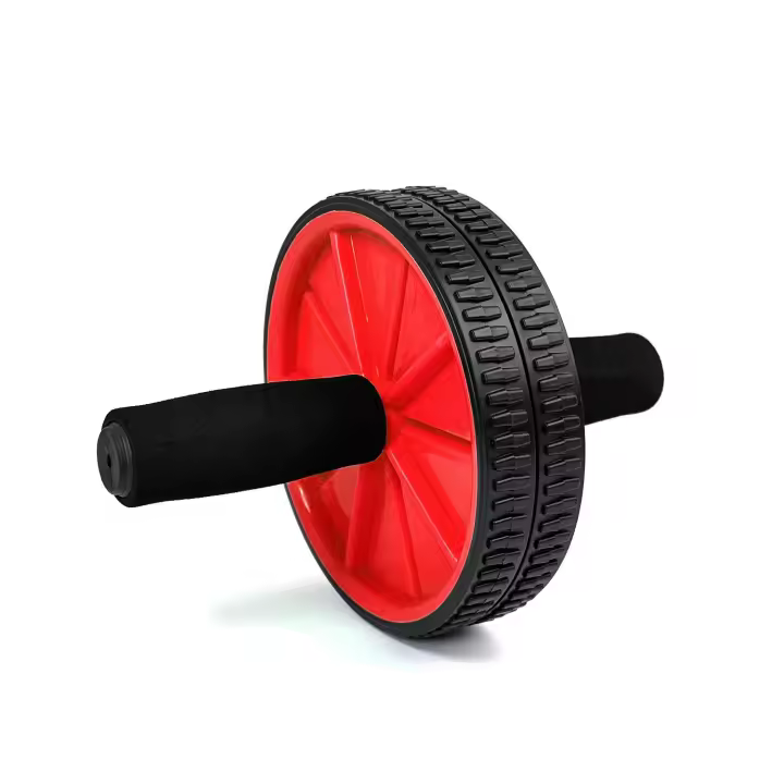 Ociodual OcioDual Rueda Abdominal, Rodillo Abdominales, Rueda Abdominales con Mango, Ejercicio en Casa, Gym en Casa, Core, Flexibilidad y Fuerza, Roller Gimnasio en Casa, Rodillo Abdominal, Rojo - 1