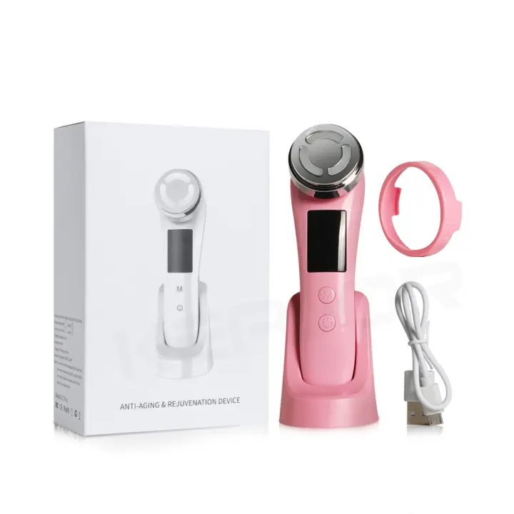 Masaje De Rf Para La piel Electrónica De Radiofrecuencia LED Rejuvenecimiento Facial EMS Levantamiento Eliminador De Arrugas With Luz Azul Herramienta De Belleza Multifunctional - 1