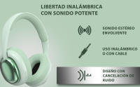 TEISCHE 7236 Auriculares inalámbricos de Bluetooth Cascos auriculares de diadema supraaurales wireless over-ear Cascos auriculares bluetooth de diadema con cancelación de ruido Cascos de sonido estéreo y bajo potente con larga duración - details 0