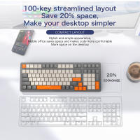 Teclado Mecánico Inalámbrico K8 Para Gaming Con Retroiluminación Hot Swappable Bluetooth 2.4G Y Cable Lineal Rojo Para PS4 PC Win Mac - details 6