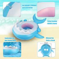 Baby Pool Float With Canopy Upf50+ Sun Protection Inflatable Baby Float Water Toys Summer Toys Baby Swim Float For Pool Aged 6-36 Months - details 1