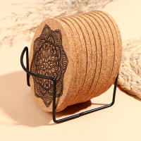 Juego De 12 Cojines De Madera Redondo Para Taza Con Soporte Ecológico Resistente Al Calor Para Mesa De Cocina Accesorio De Decoración Nórdica - details 8