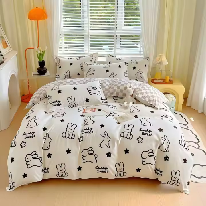 Juego de Funda Nórdica 4 Piezas de Algodón Alta Calidad Juego de Ropa de Cama- Dibujo Elegante - Varios Tamaños Disponibles - 1