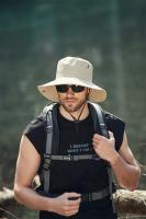 Sombrero De Buho Para Hombres Protección Solar Gran Alas Sombrilla De Pesca Camping Senderismo Material De Poliéster - details 11