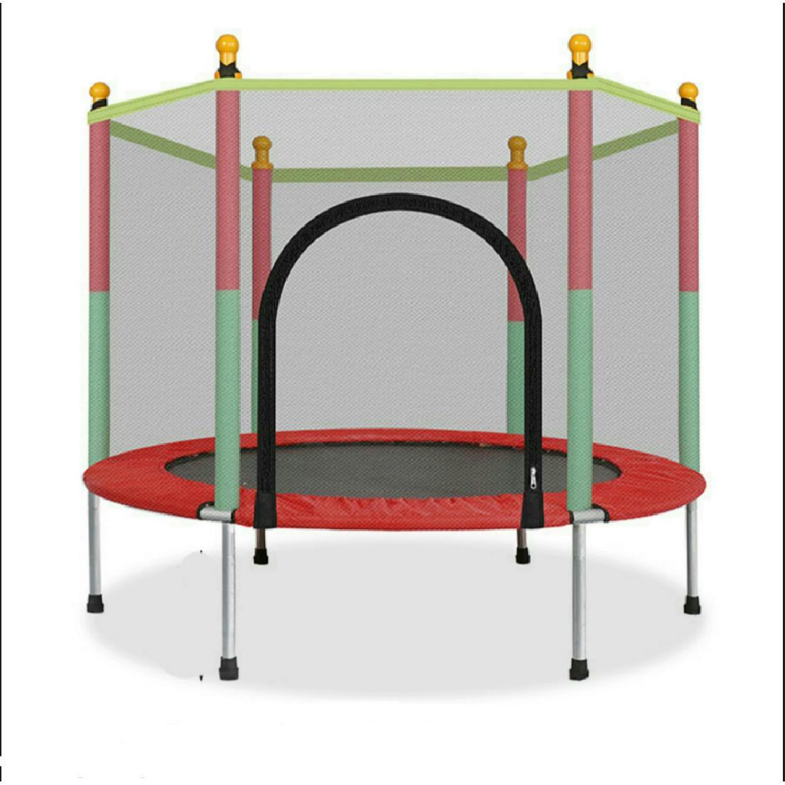 ALLINLIFE Trampolín portátil para niños de 140 cm / 160 cm,Cama elástica - trampolín 6FT， 8FT ideal para regalo de Navidad, espuma anticolisión para saltar y actividades de trampolín interior en trampolín interior para 4-15 años