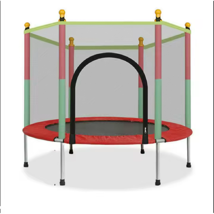 ALLINLIFE Trampolín portátil para niños de 140 cm / 160 cm,Cama elástica - trampolín 6FT， 8FT ideal para regalo de Navidad, espuma anticolisión para saltar y actividades de trampolín interior en trampolín interior para 4-15 años - 1