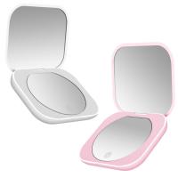 Espejo De Maquillaje Portátil Miniatura Con Luz LED Plegable Y Aumento De 2X Espejo De Mano Para Maquillaje Compacto - details 0