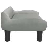 vidaXL Cama para perros de terciopelo gris claro 70x40x24 cm - details 3