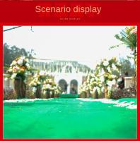 Carpetazo De Boda Verde No Tejido Antideslizante Para Fiestas Navideñas Y Bodas Medida 2x9 Metros Personalizable - details 0