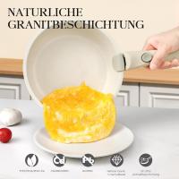 Juego de 11 ollas y sardén, no pegajoso, Mango desmontable, cocina de inducción, Mango desmontable, Cocina RV, seguridad Horno/lavavajas (Blanco, 11PCS) - details 2