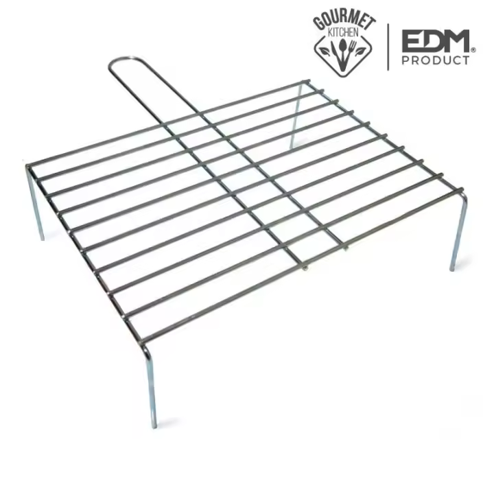 Edm Parrilla con Pie Simple 40x27cm - Accesorios para Barbacoas - Fácil de Usar - 1