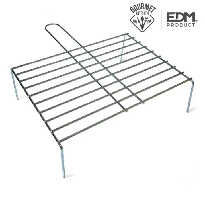 Edm Parrilla con Pie Simple 40x27cm - Accesorios para Barbacoas - Fácil de Usar - 1