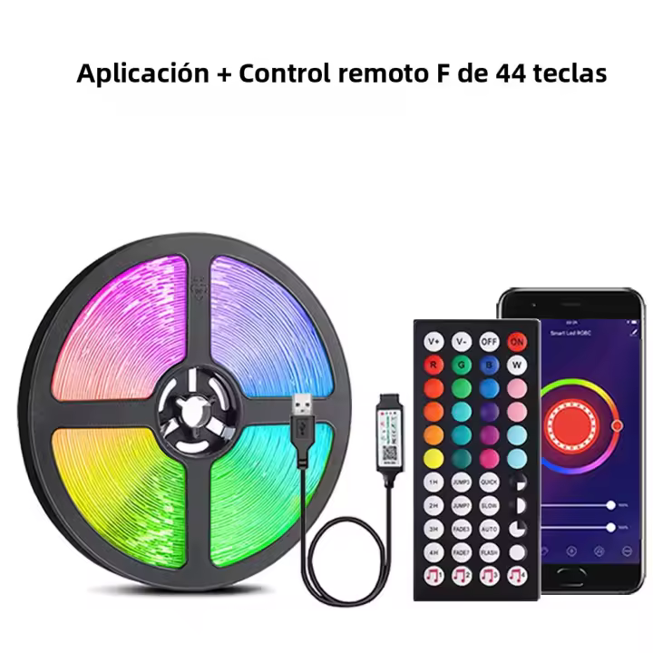 Tira De Luces LED RGB 5050 Flexible 5V Con Control Remoto Infrarrojo USB Para Festivales Fiestas TV Mesa Dormitorio - 1
