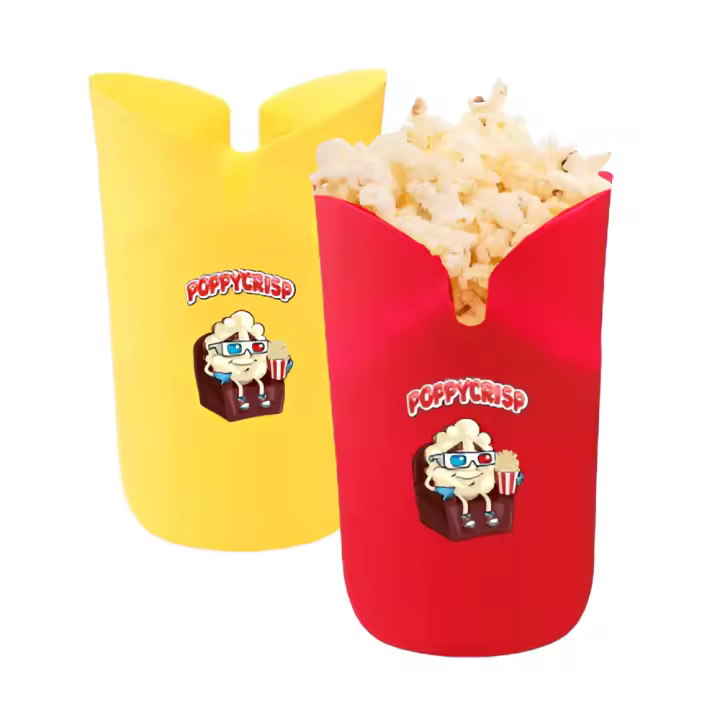 Cala Verde - Palomitero de Microondas, Ideal para Cocinar Palomitas, Incluye 2 Unidades, Resistente a Temperaturas Máximas de 200ºC para Experiencia Cinematográfica en Casa, palomitero de silicona, palomitero microondas, palomitas de maiz - 1