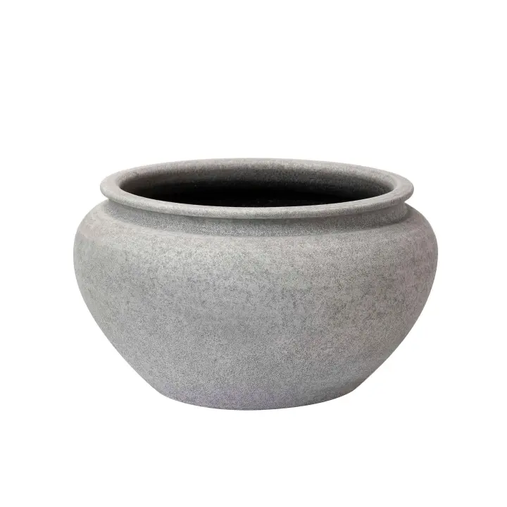Adda Home Macetero Ceramica Gris 40x40x35 Cm - Elegante Diseño, Marco Resistente - 1